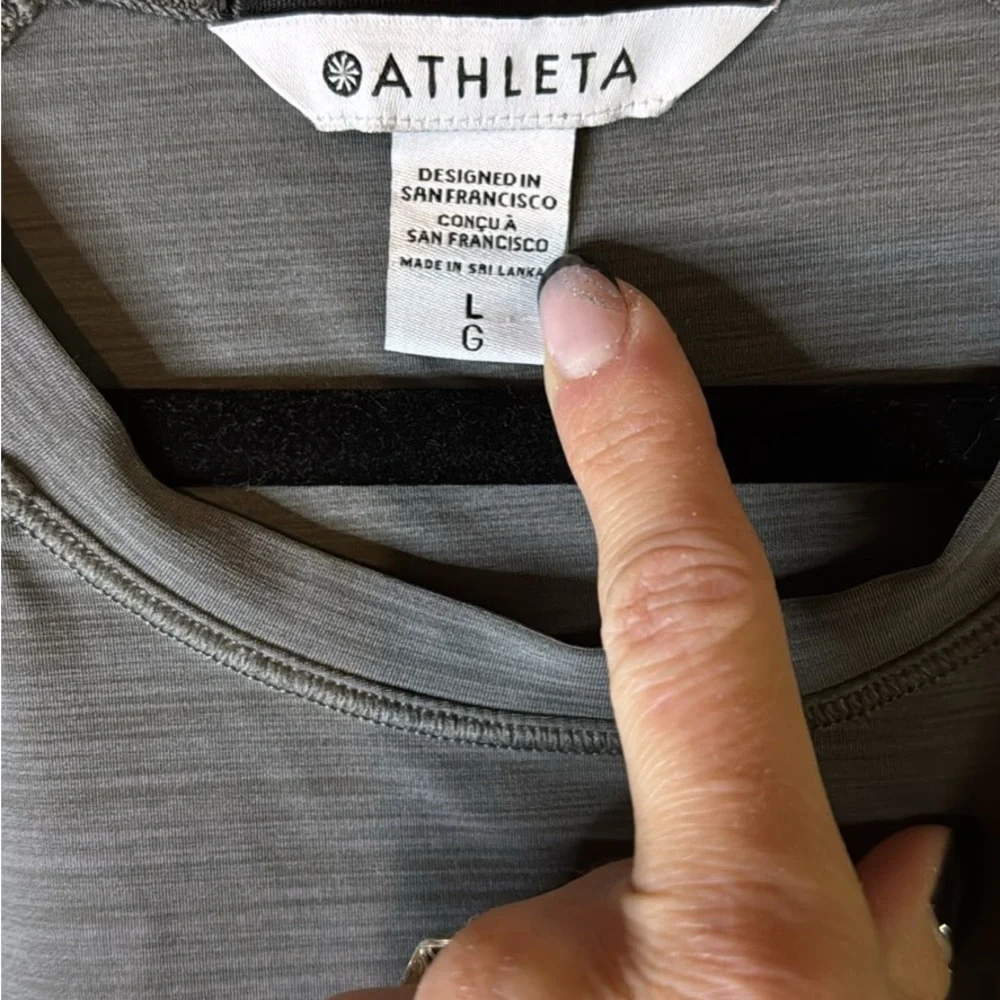 Athleta Women's Gray Long Sleeve Top - Picture 2 of 6